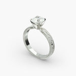 Load image into Gallery viewer, Radiant Lab-Grown Diamond Ring – Milgrain Band Design | IGI Certified | 10K/14K/18K Gold
