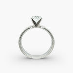 Load image into Gallery viewer, Round Brilliant Lab-Grown Diamond Ring – Milgrain Band Design | IGI Certified | 10K/14K/18K Gold
