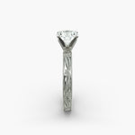 Load image into Gallery viewer, Round Brilliant Lab-Grown Diamond Ring – Milgrain Band Design | IGI Certified | 10K/14K/18K Gold
