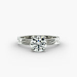 Load image into Gallery viewer, Round Brilliant Lab-Grown Diamond Ring – Milgrain Band Design | IGI Certified | 10K/14K/18K Gold
