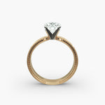 Load image into Gallery viewer, Round Brilliant Lab-Grown Diamond Ring – Milgrain Band Design | IGI Certified | 10K/14K/18K Gold
