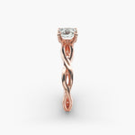 Load image into Gallery viewer, Cushion Lab-Grown Diamond Solitaire — Twisted Band | IGI Certified | 10K/14K/18K Gold
