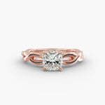 Load image into Gallery viewer, Cushion Lab-Grown Diamond Solitaire — Twisted Band | IGI Certified | 10K/14K/18K Gold

