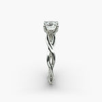 Load image into Gallery viewer, Cushion Lab-Grown Diamond Solitaire — Twisted Band | IGI Certified | 10K/14K/18K Gold
