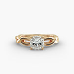 Load image into Gallery viewer, Cushion Lab-Grown Diamond Solitaire — Twisted Band | IGI Certified | 10K/14K/18K Gold
