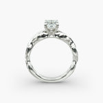 Load image into Gallery viewer, Emerald Cut Lab-Grown Diamond Twisted Band Ring | IGI Certified | 10K/14K/18K Gold
