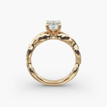 Load image into Gallery viewer, Emerald Cut Lab-Grown Diamond Twisted Band Ring | IGI Certified | 10K/14K/18K Gold

