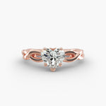 Load image into Gallery viewer, Heart Lab-Grown Diamond Ring – 5-Prong Twisted Band | IGI Certified | 10K/14K/18K Gold
