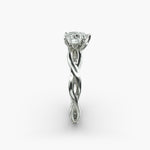 Load image into Gallery viewer, Heart Lab-Grown Diamond Ring – 5-Prong Twisted Band | IGI Certified | 10K/14K/18K Gold
