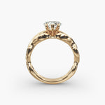 Load image into Gallery viewer, Heart Lab-Grown Diamond Ring – 5-Prong Twisted Band | IGI Certified | 10K/14K/18K Gold
