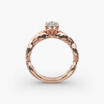 Load image into Gallery viewer, Marquise Lab-Grown Diamond Ring – Twisted Band Design | IGI Certified | 10K/14K/18K Gold
