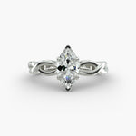 Load image into Gallery viewer, Marquise Lab-Grown Diamond Ring – Twisted Band Design | IGI Certified | 10K/14K/18K Gold

