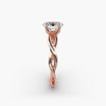 Load image into Gallery viewer, Oval Lab-Grown Diamond Ring – Twisted Band Design | IGI Certified | 10K/14K/18K Gold
