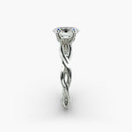 Load image into Gallery viewer, Oval Lab-Grown Diamond Ring – Twisted Band Design | IGI Certified | 10K/14K/18K Gold
