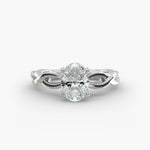 Load image into Gallery viewer, Oval Lab-Grown Diamond Ring – Twisted Band Design | IGI Certified | 10K/14K/18K Gold
