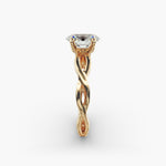 Load image into Gallery viewer, Oval Lab-Grown Diamond Ring – Twisted Band Design | IGI Certified | 10K/14K/18K Gold
