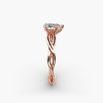 Load image into Gallery viewer, Pear Shape Lab-Grown Diamond Twisted Band Ring | IGI Certified | 10K/14K/18K Gold
