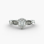 Load image into Gallery viewer, Pear Shape Lab-Grown Diamond Twisted Band Ring | IGI Certified | 10K/14K/18K Gold
