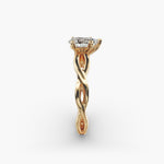 Load image into Gallery viewer, Pear Shape Lab-Grown Diamond Twisted Band Ring | IGI Certified | 10K/14K/18K Gold
