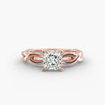Load image into Gallery viewer, Princess Cut Twisted Lab-Grown Diamond Ring | 0.50–5.00 Carat | IGI Certified | Yellow, White, Rose Gold
