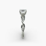 Load image into Gallery viewer, Princess Cut Twisted Lab-Grown Diamond Ring | 0.50–5.00 Carat | IGI Certified | Yellow, White, Rose Gold
