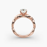 Load image into Gallery viewer, Round Brilliant Lab-Grown Diamond 4-Prong Twisted Band Ring | IGI Certified | 10K/14K/18K Gold
