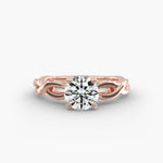 Load image into Gallery viewer, Round Brilliant Lab-Grown Diamond 4-Prong Twisted Band Ring | IGI Certified | 10K/14K/18K Gold
