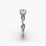 Load image into Gallery viewer, Round Brilliant Lab-Grown Diamond 4-Prong Twisted Band Ring | IGI Certified | 10K/14K/18K Gold
