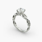 Load image into Gallery viewer, Round Brilliant Lab-Grown Diamond 4-Prong Twisted Band Ring | IGI Certified | 10K/14K/18K Gold
