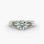 Load image into Gallery viewer, Round Brilliant Lab-Grown Diamond 4-Prong Twisted Band Ring | IGI Certified | 10K/14K/18K Gold
