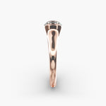 Load image into Gallery viewer, Round Cut Half Bezel Lab-Grown Diamond Ring | 0.50–5.00 Carat | IGI Certified | Yellow, White, Rose Gold
