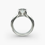Load image into Gallery viewer, Round Cut Half Bezel Lab-Grown Diamond Ring | 0.50–5.00 Carat | IGI Certified | Yellow, White, Rose Gold
