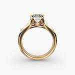 Load image into Gallery viewer, Round Cut Half Bezel Lab-Grown Diamond Ring | 0.50–5.00 Carat | IGI Certified | Yellow, White, Rose Gold
