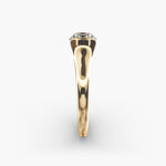 Load image into Gallery viewer, Round Cut Half Bezel Lab-Grown Diamond Ring | 0.50–5.00 Carat | IGI Certified | Yellow, White, Rose Gold
