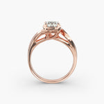 Load image into Gallery viewer, Round Cut Twisted Lab-Grown Diamond Ring | 0.50–5.00 Carat | IGI Certified | Yellow, White, Rose Gold
