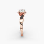 Load image into Gallery viewer, Round Cut Twisted Lab-Grown Diamond Ring | 0.50–5.00 Carat | IGI Certified | Yellow, White, Rose Gold
