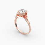 Load image into Gallery viewer, Round Cut Twisted Lab-Grown Diamond Ring | 0.50–5.00 Carat | IGI Certified | Yellow, White, Rose Gold
