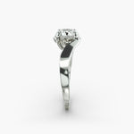 Load image into Gallery viewer, Round Cut Twisted Lab-Grown Diamond Ring | 0.50–5.00 Carat | IGI Certified | Yellow, White, Rose Gold
