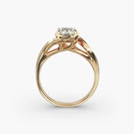 Load image into Gallery viewer, Round Cut Twisted Lab-Grown Diamond Ring | 0.50–5.00 Carat | IGI Certified | Yellow, White, Rose Gold
