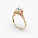Load image into Gallery viewer, Round Cut Twisted Lab-Grown Diamond Ring | 0.50–5.00 Carat | IGI Certified | Yellow, White, Rose Gold
