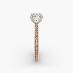 Load image into Gallery viewer, Cushion Lab-Grown Diamond — Milgrain Rope/Cable Band | IGI Certified | 10K/14K/18K Gold
