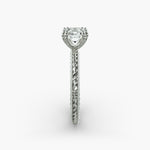 Load image into Gallery viewer, Cushion Lab-Grown Diamond — Milgrain Rope/Cable Band | IGI Certified | 10K/14K/18K Gold
