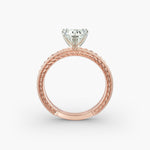 Load image into Gallery viewer, Heart Lab-Grown Diamond Ring – Rope Band with Milgrain | IGI Certified | 10K/14K/18K Gold
