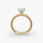 Load image into Gallery viewer, Heart Lab-Grown Diamond Ring – Rope Band with Milgrain | IGI Certified | 10K/14K/18K Gold
