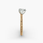 Load image into Gallery viewer, Heart Lab-Grown Diamond Ring – Rope Band with Milgrain | IGI Certified | 10K/14K/18K Gold

