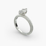 Load image into Gallery viewer, Marquise Lab-Grown Diamond Ring – Twisted Rope Band with Milgrain | IGI Certified | 10K/14K/18K Gold
