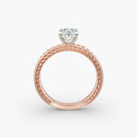 Load image into Gallery viewer, Oval Lab-Grown Diamond Ring – Rope Band with Milgrain | IGI Certified | 10K/14K/18K Gold
