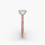 Load image into Gallery viewer, Oval Lab-Grown Diamond Ring – Rope Band with Milgrain | IGI Certified | 10K/14K/18K Gold
