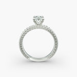 Load image into Gallery viewer, Oval Lab-Grown Diamond Ring – Rope Band with Milgrain | IGI Certified | 10K/14K/18K Gold

