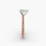 Load image into Gallery viewer, Pear Shape Lab-Grown Diamond Ring — 6-Prong Rope Band with Milgrain | IGI Certified | 10K/14K/18K Gold
